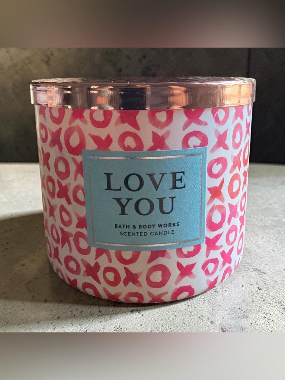 Bath & Body Works 3 Wick Candle Love You Lilac & Pink Freesia New Valentines Day